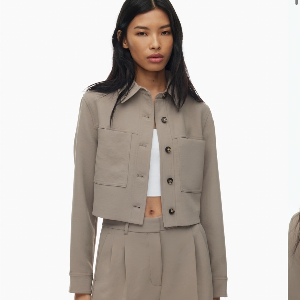 Aritzia Wilfred Little Cropped Jacket Brown XXS
